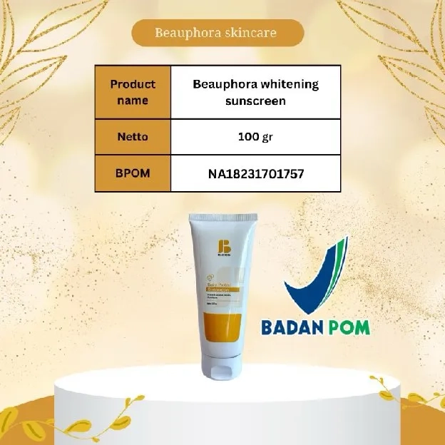 [baru] beauphora sunscreen memutihkan kulit secara instant alami