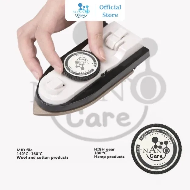 NANO CARE Setrika Mini Travel Dry Iron, Detachable handle Setrika Lipat Mini Portable