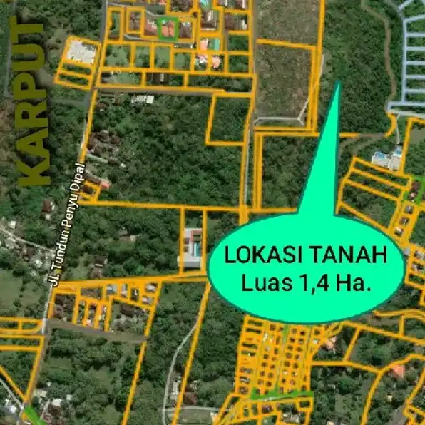 Dijual 1,4 are, Jl. Tundun Penyu Dipal Pantai Balangan Kuta Selatan