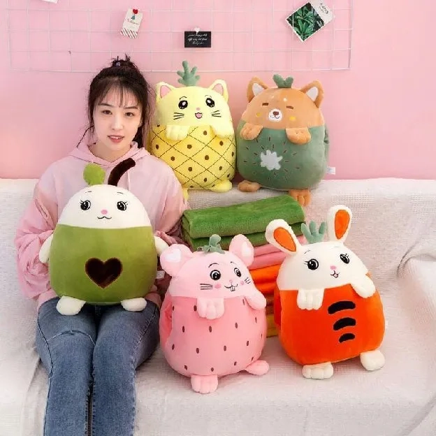 Balmut Boneka Karakter Buah Lucu 2 in 1 Lembut Ukuran 110 x 170Cm