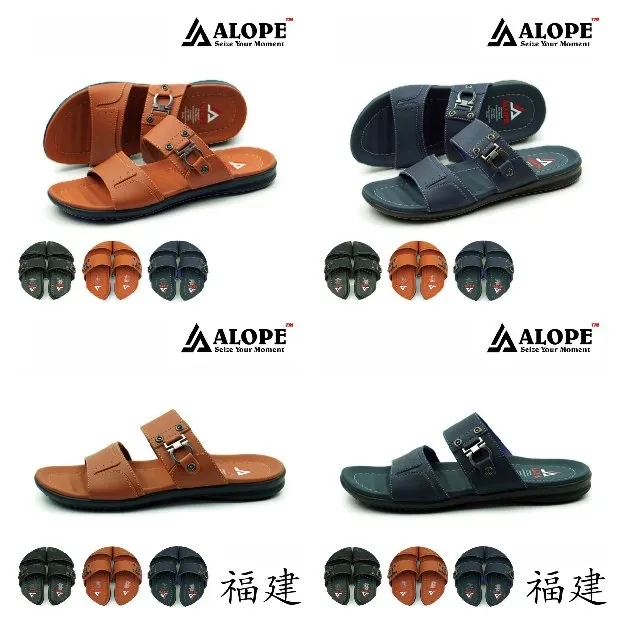 Bisa COD - Sandal Kulit H01 ALOPE Pria - dmn