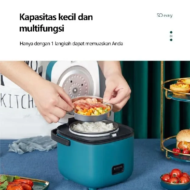 Small Rice Cooker HRRC03 Bucket Beras Portabel/Versi Perjalanan/Versi Siswa/Mini