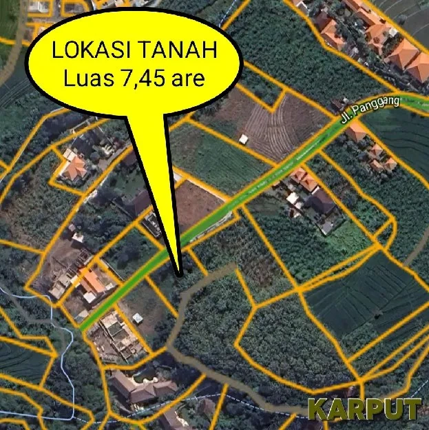 Dijual 7,45 are, Jl. Panggang Padonan Tibubeneng Canggu Kuta Utara