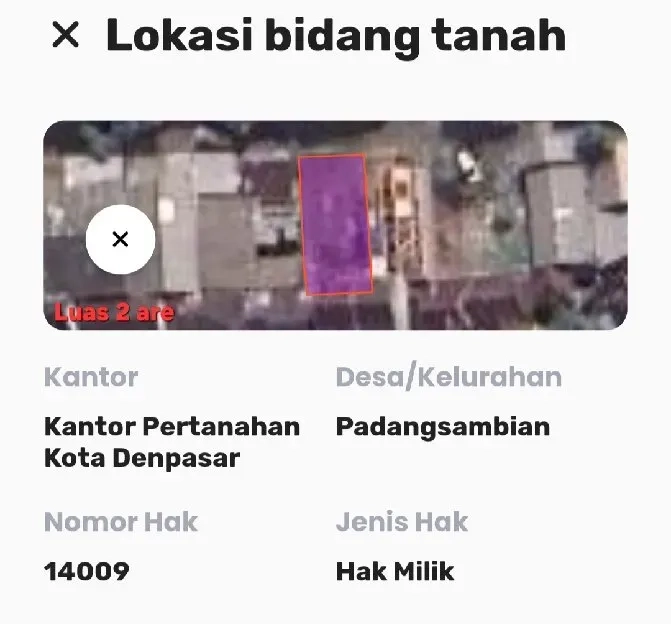 Dijual 2 are, Jl. Buana Raya Buana Asih Padangsambian Denpasar