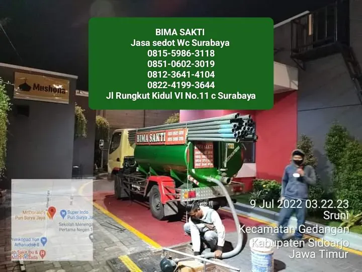 jasa Sedot Wc Limbah Surabaya 0815-5986-3118 Bima sakti