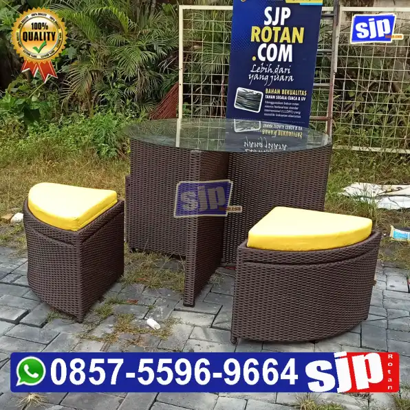 dinning set rotan sintetis