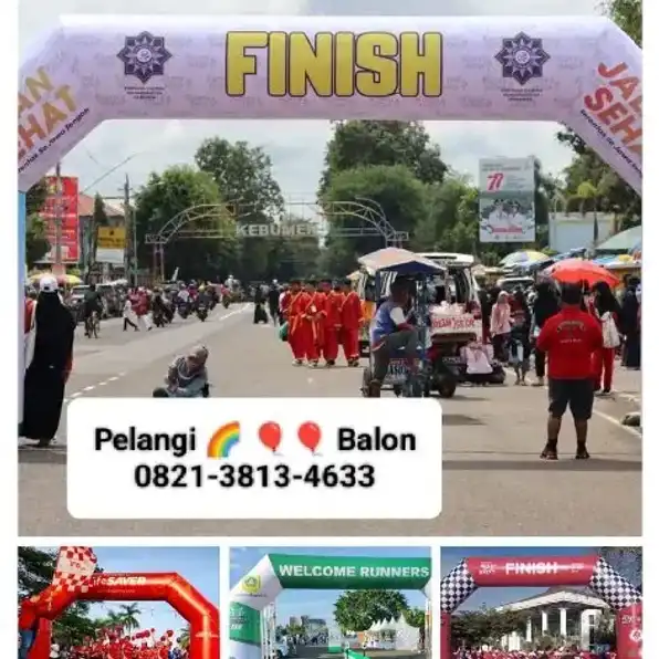 Pelangi Balon Tangerang 0821-3813-4633 Jual Sewa Balon Gapura Gate Start Finish Tangerang