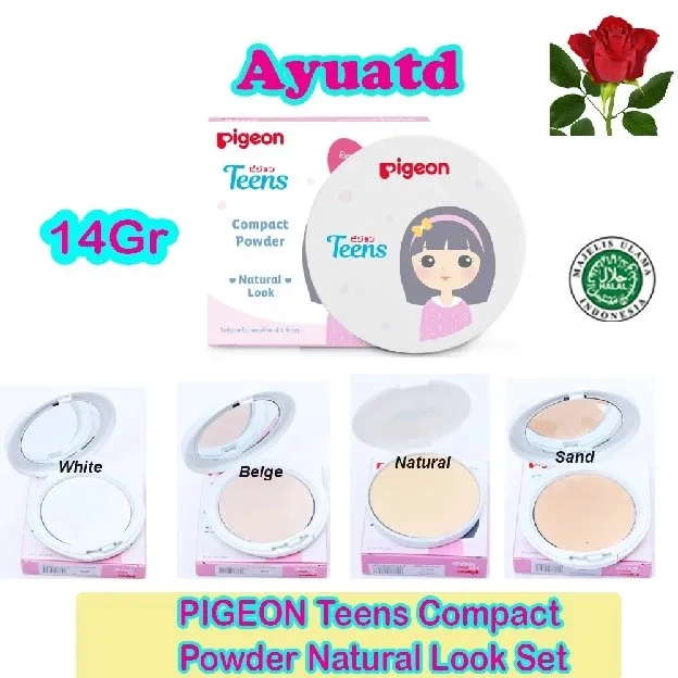 PIGEON TEENS COMPACT POWDER+UV Protection 14gr | Bedak Padat Remaja | Natural Finish Look