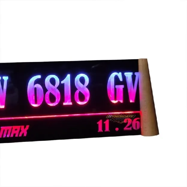 Plat Motor LED Akrilik Gradasi Syndicate Variasi