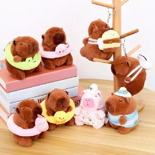 Gantungan Kunci CAPYBARA Ekor Putar Premium BKK Boneka Ganci Kapibara Capibara Bagcharm