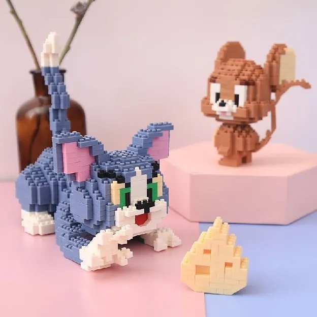 Nano Block Bricks Mainan Lotso Tom and Jerry Mainan Balok Susun Disney Mainan Anak Perempuan DIY 3D