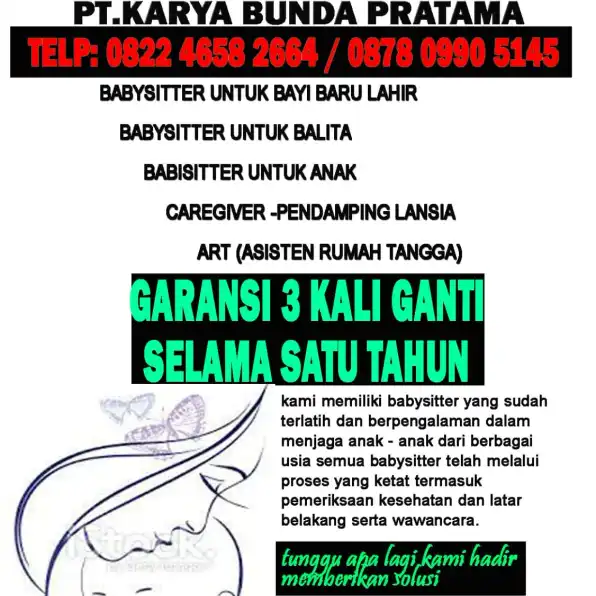 PT karya Bunda Pratama 0822-4658-2664Jasa Penyalur Baby sitter Tangerang