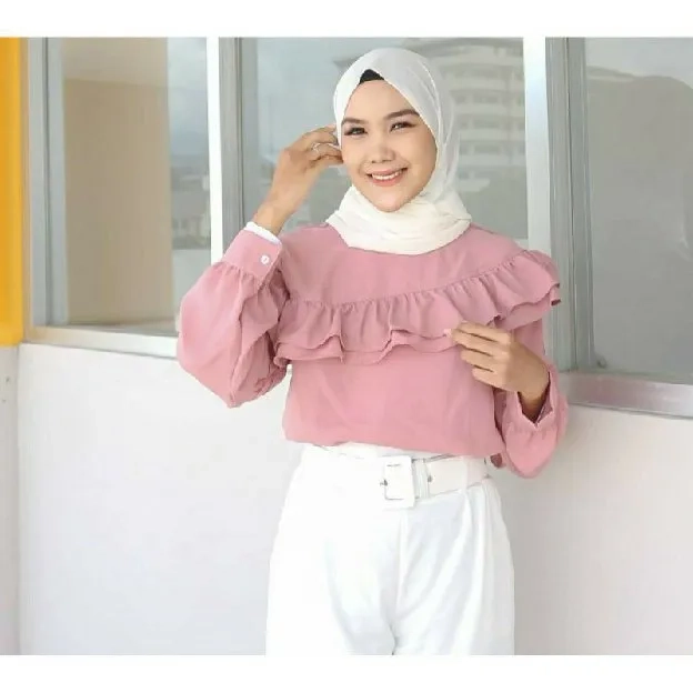 Atasan import / Narina Blouse Ruffle