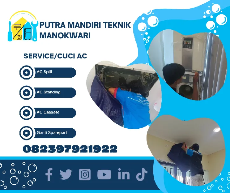 Service AC Komplek Irman Jaya Manokwari 082397921922