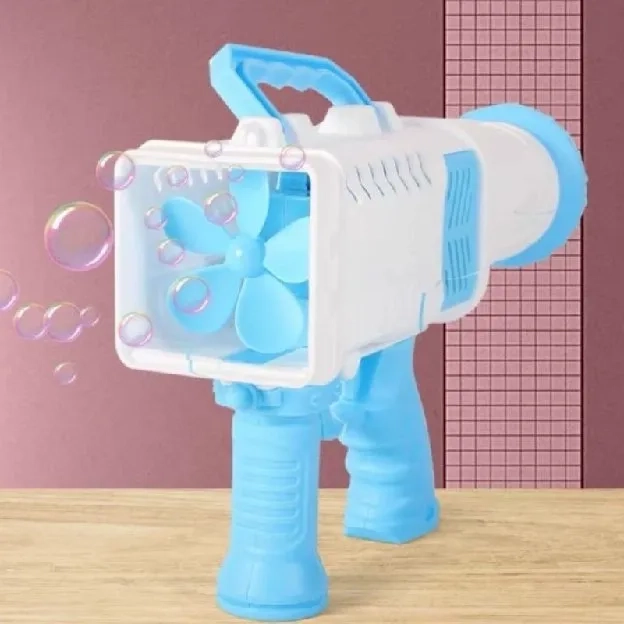Mainan Bubble Gun Basoka Tembakan Balon Gelembung Sabun Bazoka