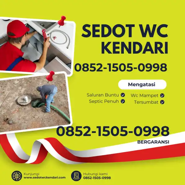 Sedot Wc Kendari dan Saluran Tersumbat - 0852 1505 0998