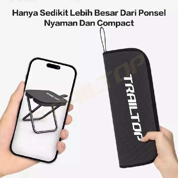 Kursi Lipat Outdoor Bangku Lipat Portable Beban Berat 120kg Kursi Mancing Lipat