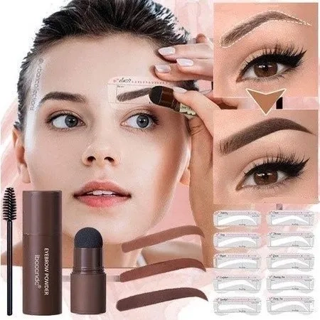 Ibcccndc Eyebrow Stamp Cetakan Alis Instan Bedak Alis Eyebrow Powder