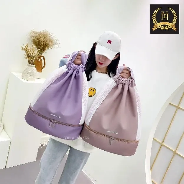 Tas Travel Ransel Model Serut Anti Air Tas Fitness Pria Wanita Fashion