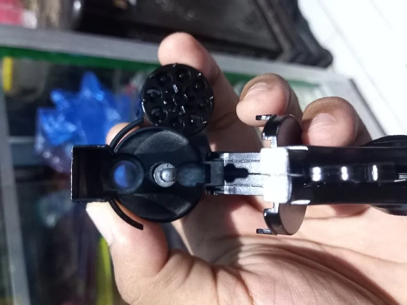 toy pistol besi berlubang doblis dompis ring caps karet