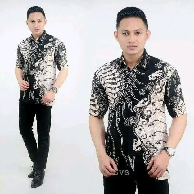 hem batik lengan pendek 