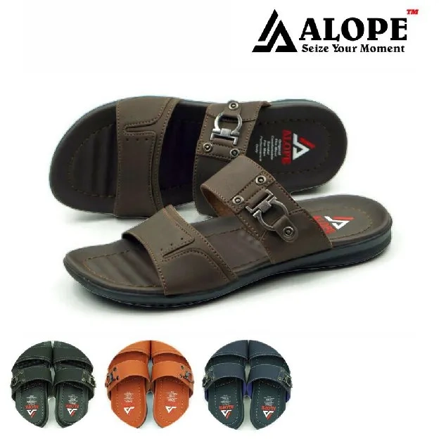 Bisa COD - Sandal Kulit H01 ALOPE Pria - dmn