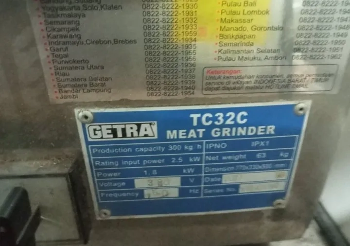 Cuci gudang NEW GETRA Meat grinder TC-32C Garansi