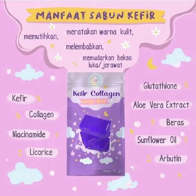 BEAUTYINU KEFIR COLLAGEN SOAP BAR - BRIGHTENING BOOSTER GOLD POWDER - PEMUTIH BADAN BPOM ORIGINAL