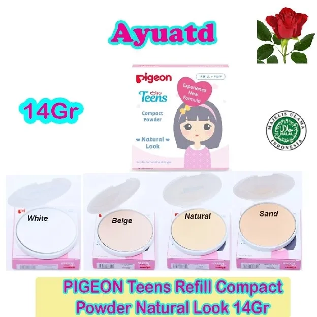 PIGEON TEENS COMPACT POWDER+UV Protection 14gr | Bedak Padat Remaja | Natural Finish Look