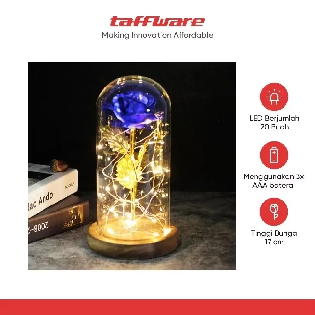 Bunga Mawar Lampu LED Dekorasi Beauty and The Beast Rose