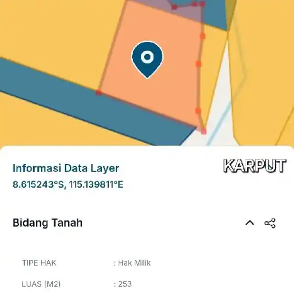 Dijual 2,53 are, Perum Bantas Asri, Jl. Munggu Kapal Mengwi