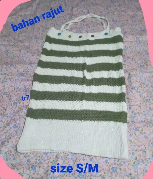 tank top tali silang bahan rajut 