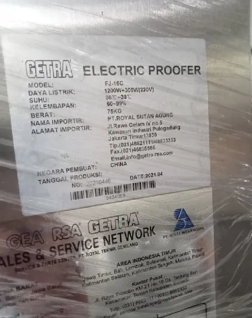 Cuci gudang NEW GETRA Electrik Proofer FJ-15C Garansi