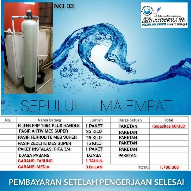 Filter air serat fiber