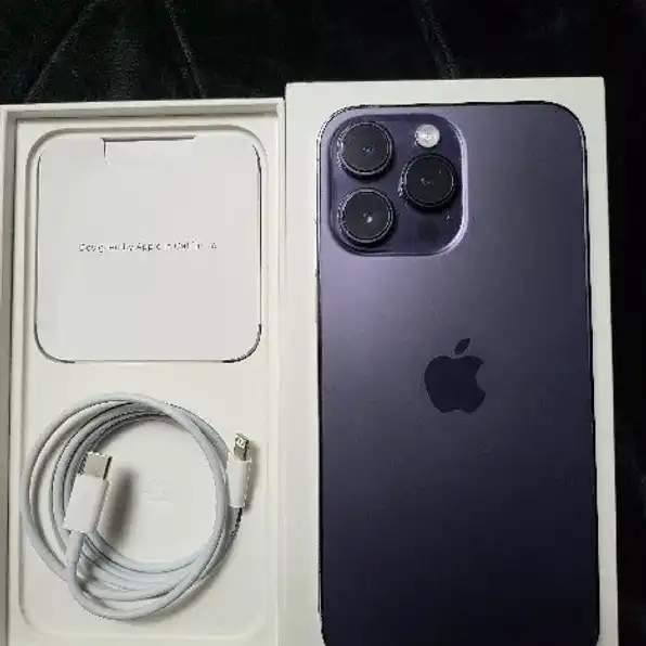 iPhone 14 ProMax 256GB Deep Purple Nominus fullset sinyal all operator