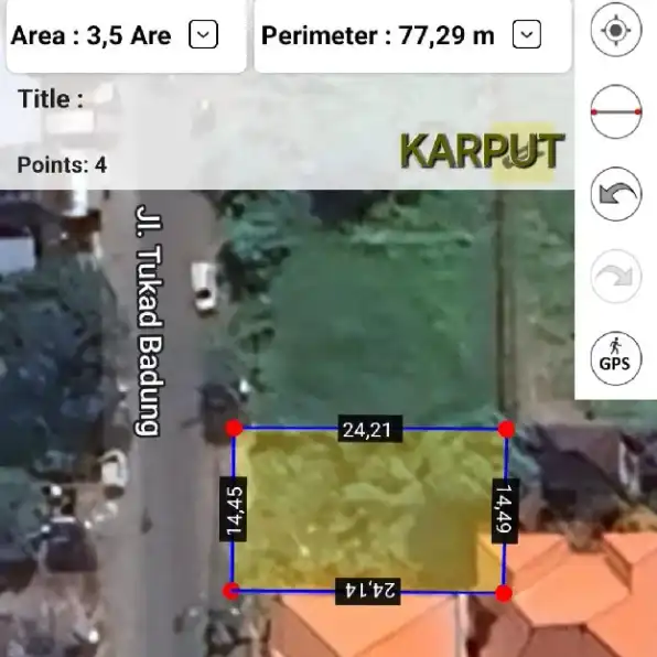 Dijual 3,5 are, Jl. Tukad Badung UTAMA Renon Denpasar