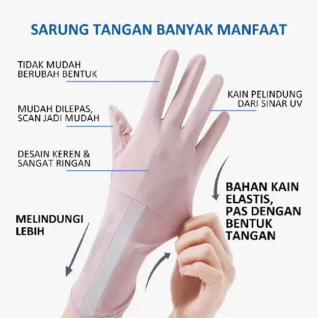 Sarung Tangan Sutra Es Anti uv motor wanita sarung tangan montor wanita kaos tangan motor wanita sar