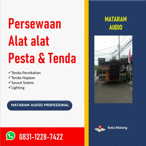 WA: 0831-1228-7422, Sewa Perlengkapan Pesta Kecil dengan Harga Terjangkau