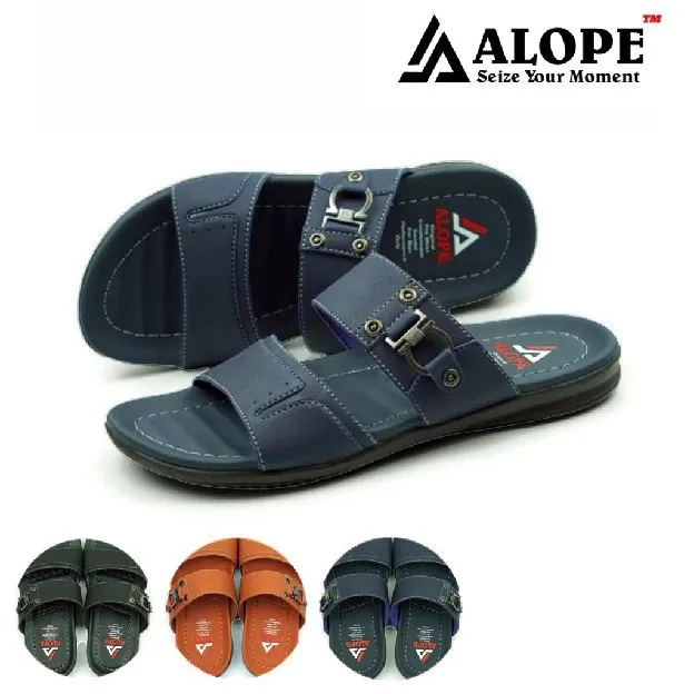 Bisa COD - Sandal Kulit H01 ALOPE Pria - dmn