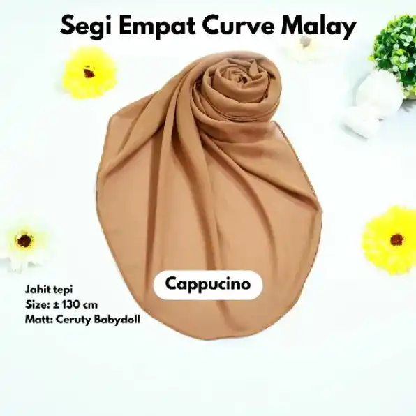 HIJAB SEGIEMPAT MALAY OVAL, SYAR'I MASA KINI, SEGI EMPAT CURVE OVAL KEKINIAN