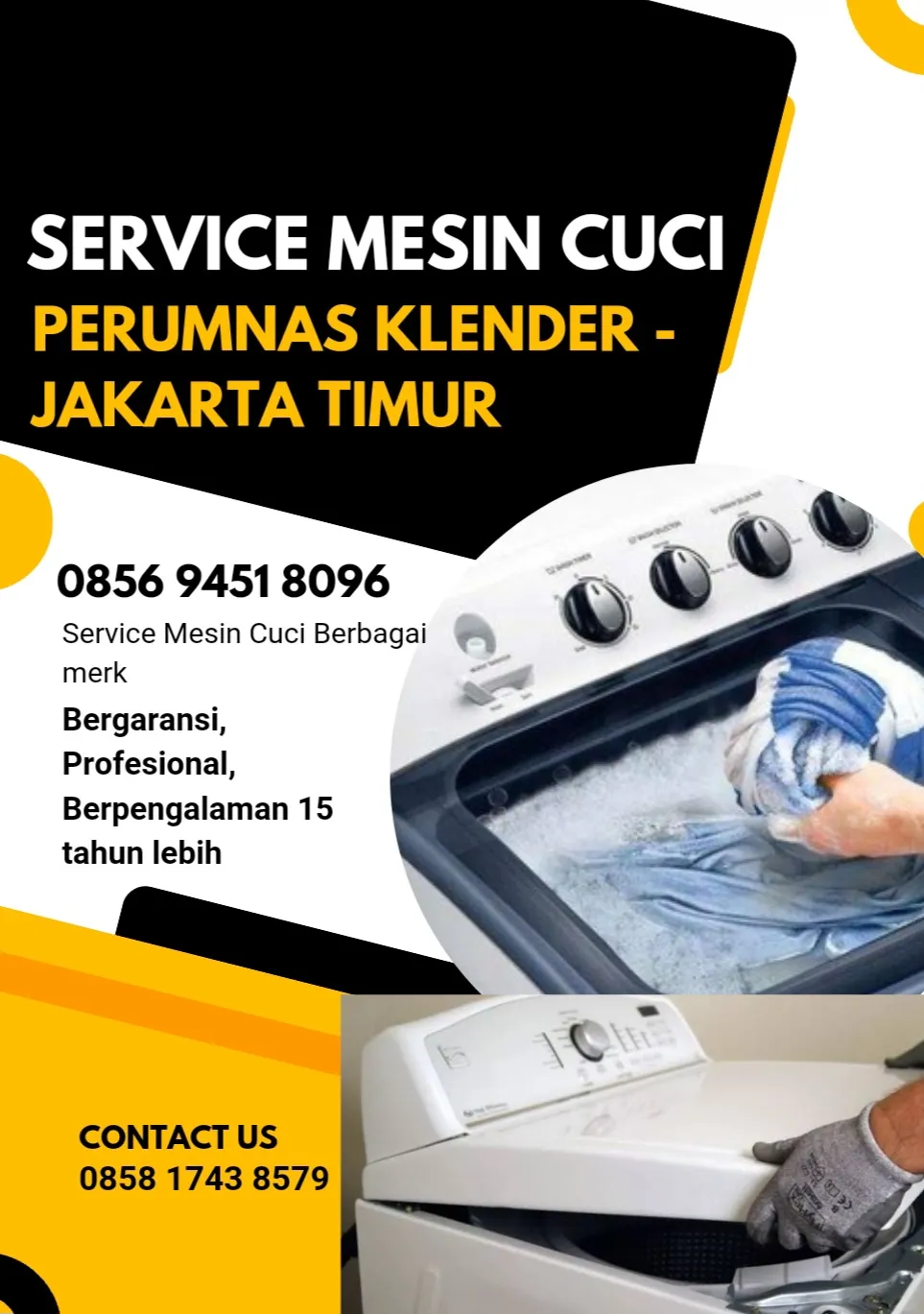 Jasa Service Mesin Cuci Daerah Perumnas Klender Duren Sawit Jakarta Timur