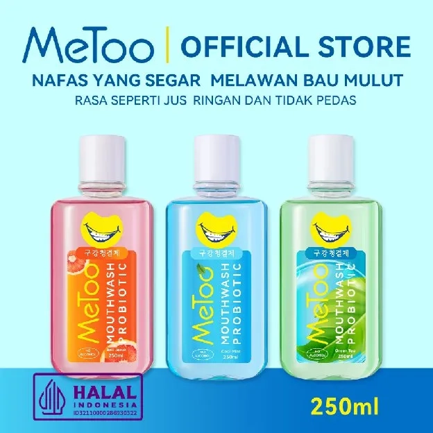 MeToo Mouthwash / nafas segar / menghilangkan bau mulut / kumur karang gigi