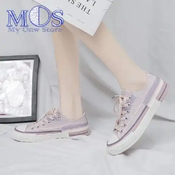 Sepatu Wanita Cewek Import Tali Kanvas Trend korea heyko ori original import