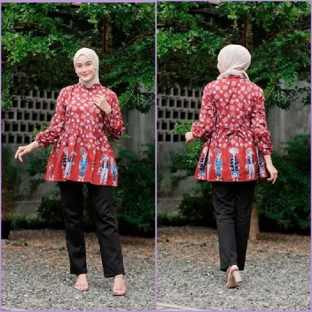 Bluse Batik wanita Kemeja batik wanita modern Baju batik wanita modern