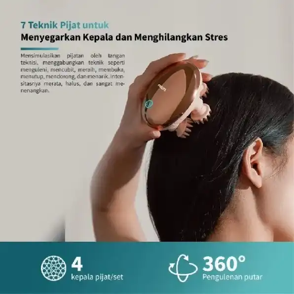 Philips massage Head massager Cat's paw pijat Portable Scalp Cakar pijat/Lampu merah merawat kulit k