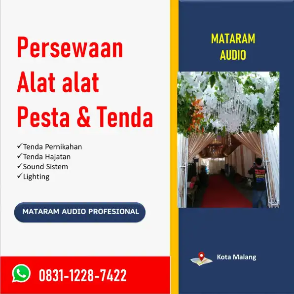 WA: 0831-1228-7422, Hemat Biaya! Sewa Tenda Pernikahan Murah di Malang