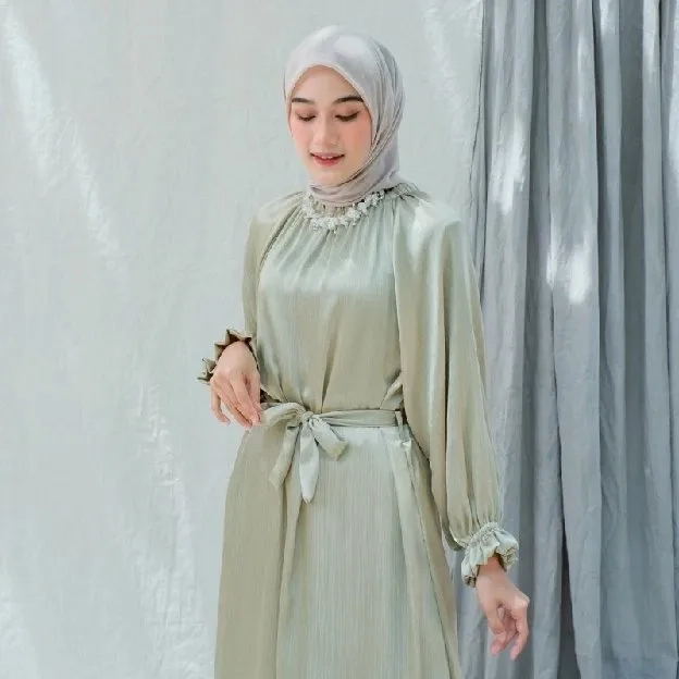 Gamis Shimmer Silk Gamis Cradenza Shimmer Silk Busui Friendly Gamis Viral Dress Wanita