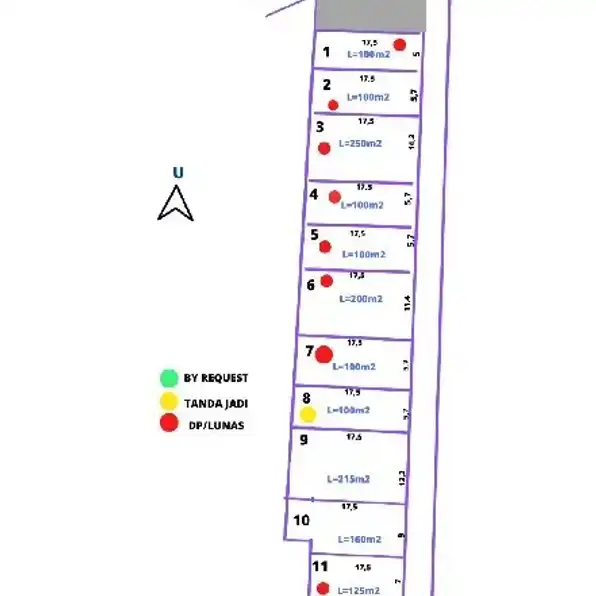 Dijual 1 are, Jl. Perumahan EKA CAKRA Abianbase Mengwi Badung