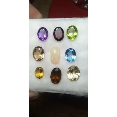 natural batu permata 9pcs kristal bening asli batu kwalitas top 