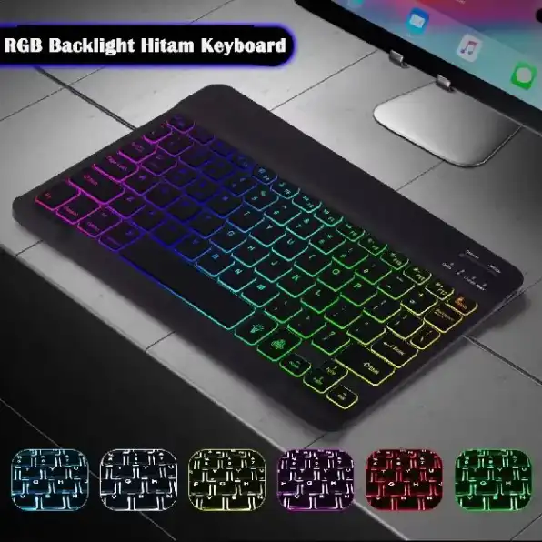 Backlit Backlight Wireless Keyboard And Mouse LED Colorful Bluetooth Keyboard For iPad Laptop Androi